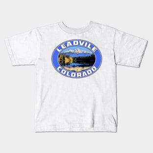 Leadville Colorado Skiing Mountains Ski Kids T-Shirt